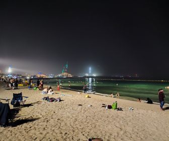 Dubai night swimming beach